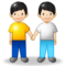 Two Men Holding Hands - Light emoji on Samsung